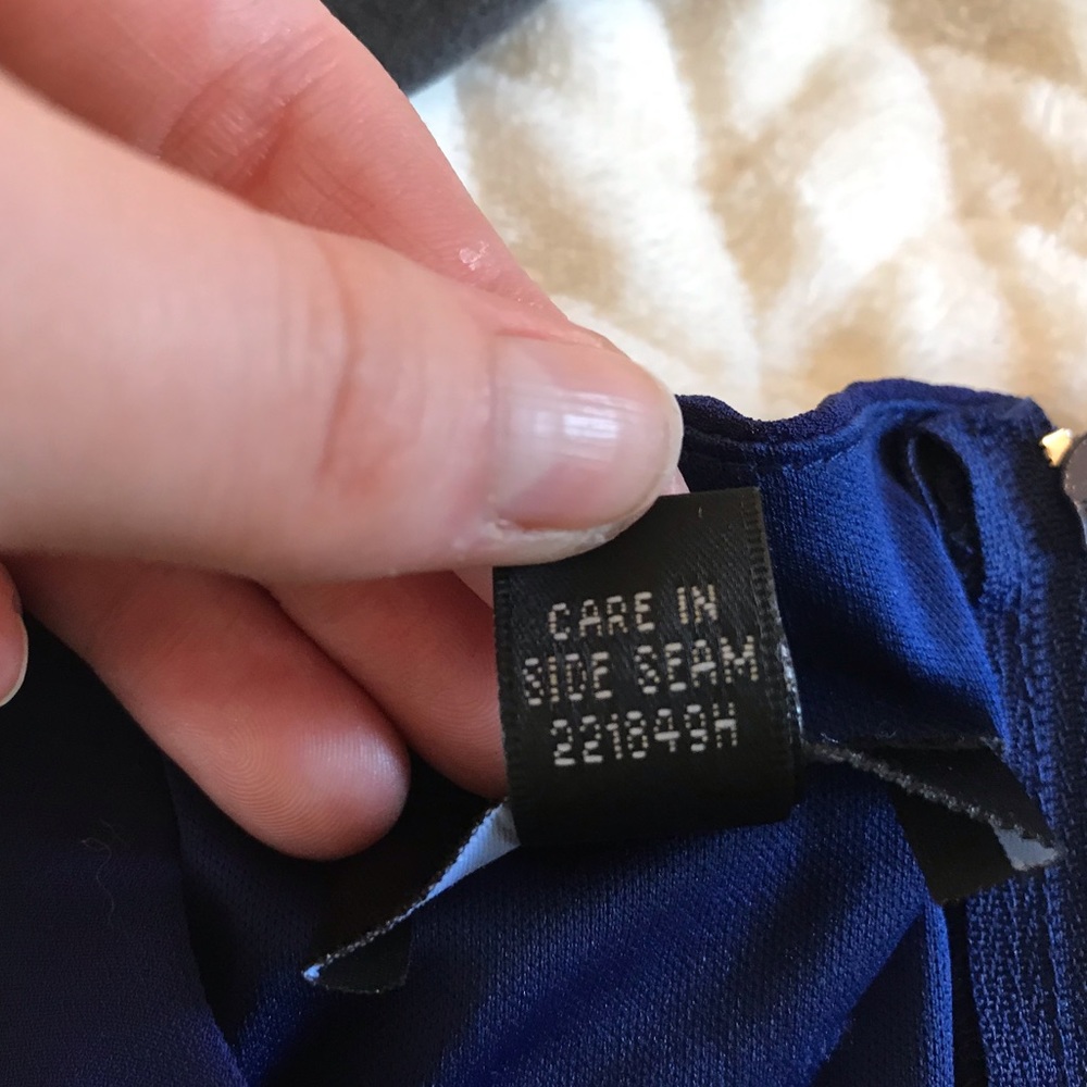 Navy Ruffled Dress - Picture 5 of 5